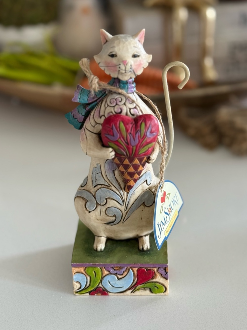Jim Shore “Cozy Heart” Cat Figurine